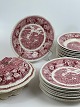 SEE THE PRICE IN THE DESCRIPTION OF ITEMS - English faience soup plates / ymer 
bowls, saucepan, vegetable terrine from Adams English Scenic, Staffordshire, 
England, pink - red paris, cattle scenes, horse scenes