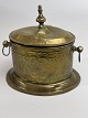 Antique Moroccan brass tea caddy, Middle East, 
early 1900s.