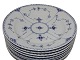 Blue Fluted Half LaceLarge dinner plate 25 cm. #571
