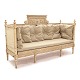 Aabenraa Antikvitetshandel presents: Late Gustavian light grey decorated Sofa. Sweden circa 1800. L: 190cm. D: ...