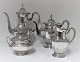 Lundin Antique presents: German silver coffee tea service. Sterling (925). Consisting of coffee pot, teapot, ...