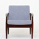 Roxy Klassik presents: Kai KristiansenModel 121 - Pair of 'Paper Knife' easy chairs in rosewood with grey ...