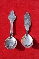 Sugar spoons in Danish solid silver with subjects from Norway