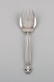 Large Georg Jensen Acanthus salad fork in sterling silver.
