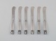 Six Georg Jensen Acanthus butter knives in sterling silver.
