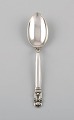 Georg Jensen Acorn dessert spoon in sterling silver. Seven pcs in stock.
