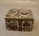 RC Faience 721-3267 Brown lidded box, squarre 4 x 8 cm , Baca, Nils Thorsson 
1963 Aluminia Copenhagen Baca Faience
