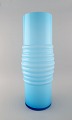 Per-Olof Ström for Alsterfors. Large vase in light blue mouth blown art glass. 
1960s.
