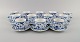 12 Royal Copenhagen Blue Fluted Half Lace coffee cups with saucers. Model number 
1/528.
