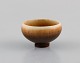 Berndt Friberg (1899-1981) for Gustavsberg Studiohand. Miniature bowl in glazed 
ceramics. Beautiful glaze in light brown shades. 1960s / 70s.
