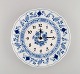 Junghans porcelain wall clock. Meissen Blue Onion style. Germany, 1970s.
