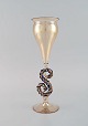 Sjældent Murano glas / vase i mundblæst kunstglas. 1960/70