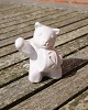 Hjorth Danish ceramics, bear figurines of white 
glaze, bear with big drum