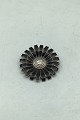 Georg Jensen Sterling Silver Marguerit (Daisy) Brooch, Black