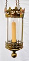 Small hall lantern, 19th century, Brass.