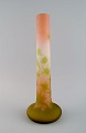 Émile Gallé (1846-1904), France. Vase in frosted and light green art glass 
carved in the form of foliage. Approx. 1900.
