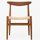 Roxy Klassik presents: Hans J. Wegner / C. M. MadsenW2 - Dining chair in patinated oak and new cane.4 pcs. ...
