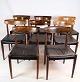 Set of 8 dining chairs, model 343, Knud Færch, Slagelse furniture factory, 1960Great condition