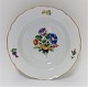 Meissen. Saksisk blomst. Dyb tallerken. Diameter 23 cm.