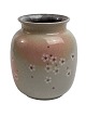 Beautiful ceramic vase with cherry blossoms, 
beige, pink from Strehla Keramik, then East 
Germany