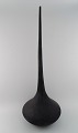 Colossal drop shaped Murano vase in matt black mouth-blown art glass. Limited 
edition 36/300. Italian design, late 20th century.
