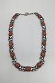 Georg Jensen Sterling Silver Necklace No. 22 Coral