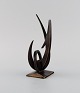 M. Joffroy, France. Rare modernist bronze sculpture. EDF, Pimingui. Mid 20th 
century.
