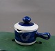 Blue Koka Swedish porcelain, ovenproof covered 
gravy boat with handle