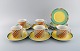 Gallo Design, Germany. Pamplona coffee service for five people. Colorful 
decoration. Late 20th century.
