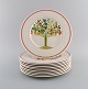 Villeroy & Boch. 10 Bon Appetit porcelain dinner plates decorated with fruit 
trees. Late 20th century.
