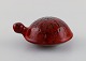 Lisa Larson for Gustavsberg. Turtle in glazed stoneware. Beautiful glaze in 
shades of red. 1970s.
