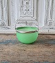 Karstens Antik presents: 1800s sugar bowl in green opaline glass with silver-plated mounting