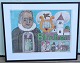 Henry Heerup "Pastor Blicher" ca 62 x 78 cm including ...