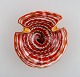 Murano skål i polykromt mundblæst kunstglas. Spiral dekoration. Italiensk 
design, 1960