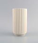 Early Lyngby porcelain vase with fluted body. Dated 1936-1940.
