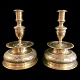 Baroque brass candlesticks, Germany 1732