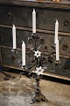 K&Co. presents: Old French church candlestick in bronze with super fine dark patina...