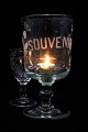 K&Co. presents: LARGE antique French hand-blown Souvenir glass with writing "Souvenir" ...H:22cm.