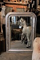 Old French 19th century Louis Philippe silver mirror with fine decorated silver 
frame... 92x66cm.
