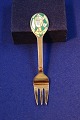 Michelsen Christmas pastry fork 1980 of Danish 
gilt sterling silver