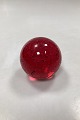 Red Paper Weight in Glass