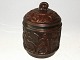 Very Large Hjorth Art Pottery Lidded Jar, Red Glaze