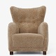 Danish CabinetmakerUpholstered armchair in lambskin ...