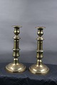Pair of English brass candlesticks 21.5cm on round stand ...