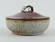 L'Art presents: Arne Bang, Denmark. Art Deco jar in glazed ceramic with matching bronze lid. Beautiful glaze in ...