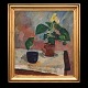 Aabenraa Antikvitetshandel presents: Olaf Rude, 1886-1957, oil on canvas. Stillife with flowers and bowl. ...