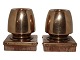 Modern Danish
Pair of brass candle light holders with unknown 
signature