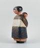 Rare Lisa Larson figure in glazed ceramics. Japanese mother with child.