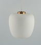 Fog & Mørup pendant in frosted opal glass with brass mounting.
Mid 20th century.