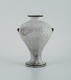 Svend Hammershøi for Kähler. Vase in glazed stoneware.
Beautiful grey-black double glaze.